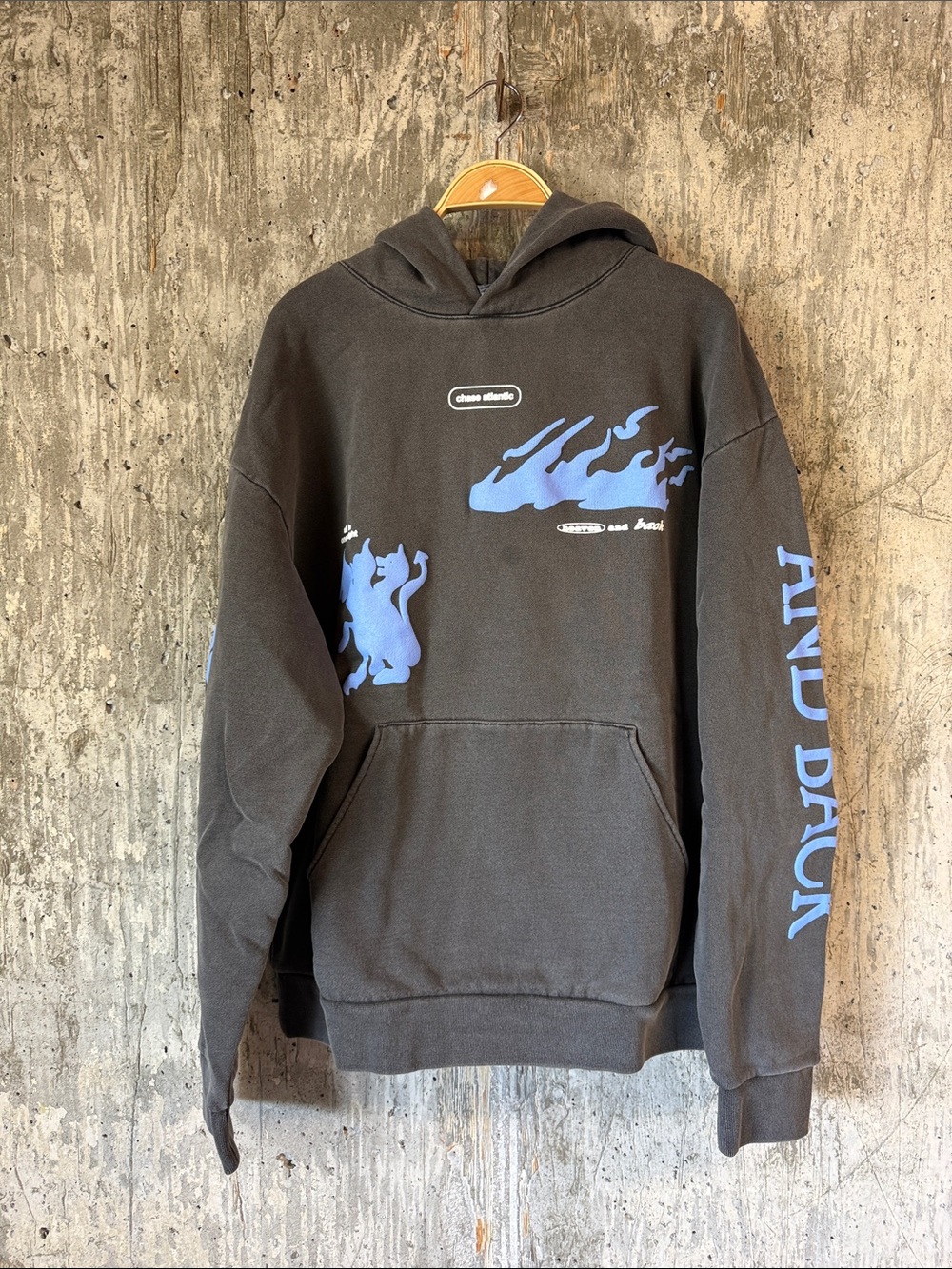 HEAVEN AND BACK Men's Heavyweight Pullover Hood In Black